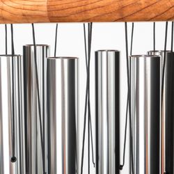 Wind River In Loving Memory Silver Aluminum/Wood 42 in. Wind Chime
