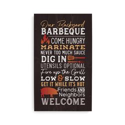 P Graham Dunn Multicolored Wood 24 in. H X 14 in. L X 0.75 in. W Theme: Our Backyard Barbecue Porch