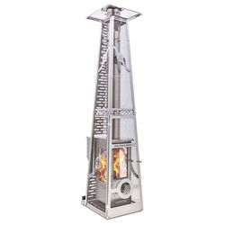Timber Stoves Revere Elite 90000 BTU Wood Pellet Stainless Steel Freestanding Patio Heater 400 sq ft