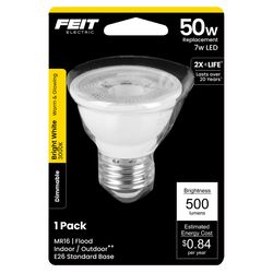 Feit MR16 E26 (Medium) LED Bulb Bright White 50 Watt Equivalence 1 pk