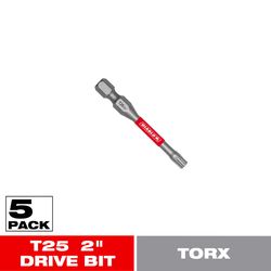 Diablo Torx #25 X 2 in. L Driver Bit Black Oxide 5 pc