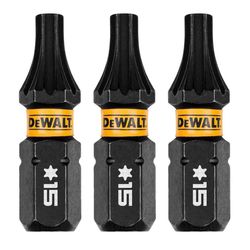 DeWalt FlexTorq Torx T15 X 1 in. L Impact Driver Bit Set Steel 3 pc