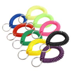 Lucky Line Vinyl Assorted Split Wrist Coil Keychain