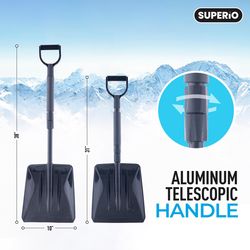 Superio Brand 10 in. W X 38 in. L Plastic Snow Shovel