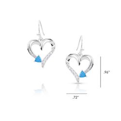 Montana Silversmiths Women's Love Everlasting Opal Crystal Silver Earrings Water Resistant