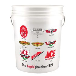 Ace Retro Logo 5 qt Bucket White