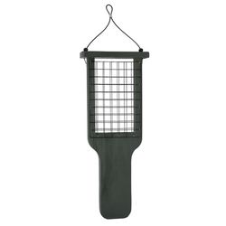Backyard Essentials Woodpecker Wood Tail-Prop Suet Bird Feeder