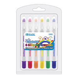 Bazic Products Washable Assorted Color Gel Crayons 6 pk