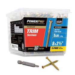 HILLMAN Power Pro No. 8 X 2-1/2 in. L Star Coarse Trim Screws 595 pk