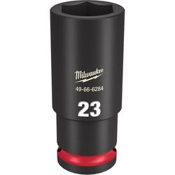 Milwaukee Shockwave 23 mm X 1/2 in. drive Metric/SAE 6 Point Deep Impact Socket 1 pc