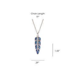 Montana Silversmiths Women's Hawk Feather Opal Blue/Silver Necklace Water Resistant