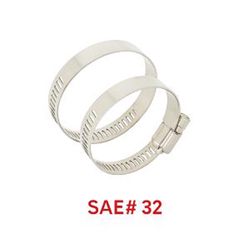 Power Sentry Green Life Distribution 1-1/8 in to 2-1/4 in. SAE 32 Hose Clamp Stainless Steel Band