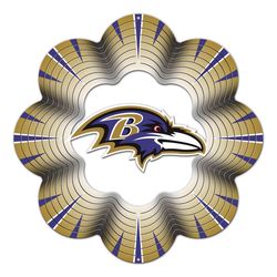 Spinfinity Designs Stainless Steel 12 in. Baltimore Ravens Wind Spinner