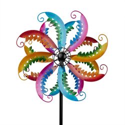 Alpine Assorted Iron 96 in. H Garden Stake Spinner