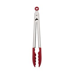 KitchenAid Silver/Red Silicone/Stainless Steel Tip Tongs
