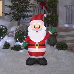 Gemmy Airblown Christmas Inflatable Santa Claus 48 in. Inflatable