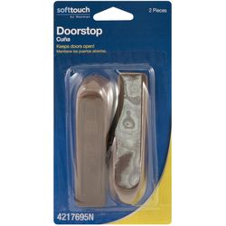Softtouch 1 in. W X 4 in. L Plastic Brown Door Stop Mounts to floor 1 in.