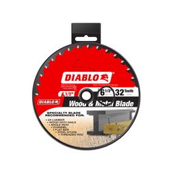 Diablo 6-1/2 in. D X 5/8 in. Wood & Metal TiCo Hi-Density Carbide Wood and Metal Saw Blade 32 teeth