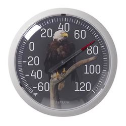 Taylor Bald Eagle Design Dial Thermometer Plastic Multicolored 13.25 in.