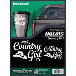 Decalcomania Country Girl Car Sticker Vinyl 1 pk