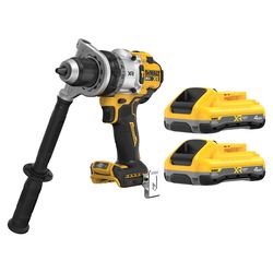 DEWALT 20V MAX XR 2x 4Ah Battery Kit with DEWALT 20V MAX XR Brushless 1/2-in Hammer Drill