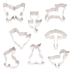 R&M International Corp Silver Steel Cookie Cutter Set