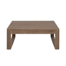 Linon Home Decor Belday Brown Square Wood Modern Coffee Table