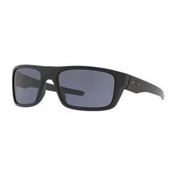 Oakley Drop Point Sunglasses Unisex Matte Black Frame Gray Lens