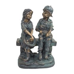 Alpine Resin Brown 17.75 in. Statuary