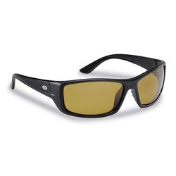 Flying Fisherman Buchanan Sunglasses Unisex Matte Black Frame Yellow Amber Lens Polarized