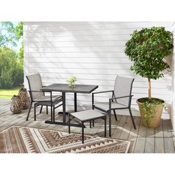 Living Accents Sawyer 5 pc Gold Steel Dining Set