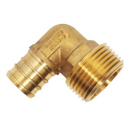 Apollo 3/4 in. PEX Barb in to X 3/4 in. D MPT Brass 90 Degree Elbow
