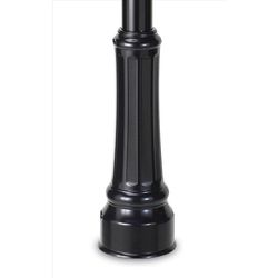 Architectural Mailboxes Basic 53.5 in. Powder Coated Black Galvanized Steel Mailbox Post