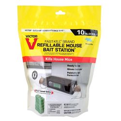 Victor Fast-Kill Toxic Oat Bait Station Blocks For Mice 290 cu in 10 pk