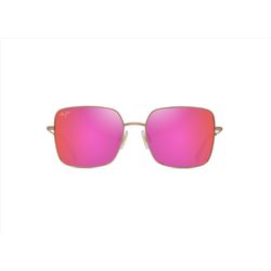 Maui Jim Lipine Sunglasses Women's Shiny Rose Gold Frame Maui Sunrise Lens Polarized