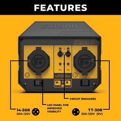 Firman 1210 50A Parallel Kit 3300 W Portable Generator