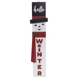 Dyno Multicolored Santa & Snowman Porch Sign 40 in.