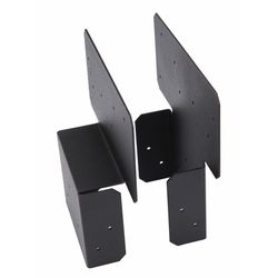 Fortress Building Products Evolution Black Steel Post Bracket