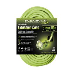 Legacy Flexzilla Outdoor 50 ft. L Green Extension Cord 12/3 SJTW