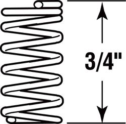 Prime-Line 3/4 in. L X 3/8 in. D Compression Spring 6 pk