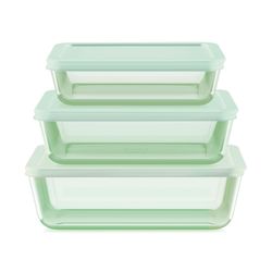 Pyrex Simply Store Green Food Storage Container Set 3 pk