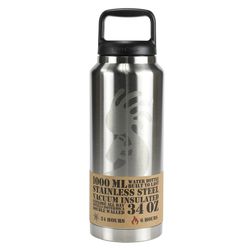 Aquapelli 34 oz Silver BPA Free Vacuum Insulated Bottle