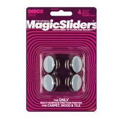 Magic Sliders Gray 1-3/16 in. Nail-On Nylon Chair Glide 4 pk