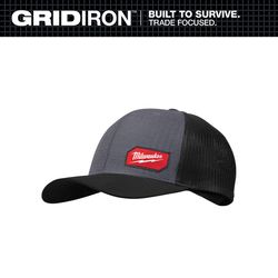 Milwaukee Gridiron Snapback Trucker Hat Gray One Size Fits Most