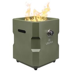 Ukiah Tailgater X 15.75 in. W Steel Outdoor Square Propane Fire Pit