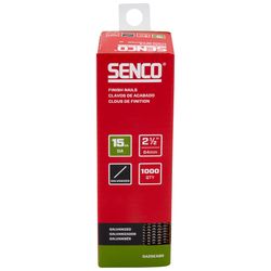 Senco 2-1/2 in. Finishing Galvanized Steel Nail Brad Head