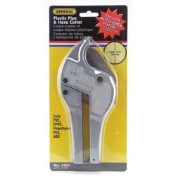 General 1-5/8 in. Plastic Pipe and Hose Cutter Gray 1 pc