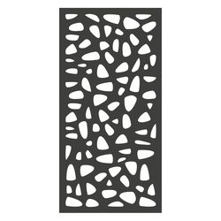 Modinex 72 in. H X 36 in. L Wood Poly Composite Garden Decorative Fence Panel Charcoal