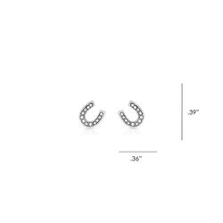 Montana Silversmiths Women's Crystal Clear Stuck on Luck Silver Earrings Water Resistant