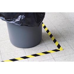 C.H. Hanson 54 ft. L X 2 in. W Plastic Stripe Floor Marking Tape Black/Yellow
